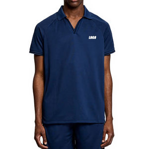 Polo Deportivo con Estampado de Fútbol, Color Azul Marino, Personalizado, Transpirable, Informal, de Alto Rendimiento, Tejido Premium, Marca Privada - Product Image 1