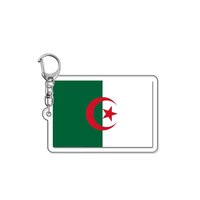 Porte-clés rectangulaire en acrylique BOYUN 2026, motif dessin animé drapeau national, souvenir lumineux, petit cadeau de collection, vente en gros