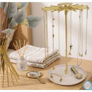 Premium Tabletop Metal Jewelry Organizer Stand <b>Earring</b> <b>Holder</b> Display Rack Necklace Storage Stand for Vanity Display - Product Image 5