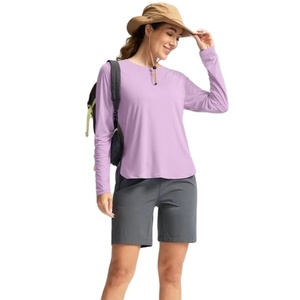 Camiseta de Algodón para Mujer al por Mayor, Cuello Redondo, Manga Corta, Informal, Suave, Transpirable, Ligera, Básica, Ropa de Moda Personalizada - Product Image 3