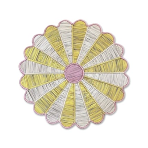 New Rattan Charger Plate Placemat for Dining Table Decorative Plate Irregular Shape Pink Orange Rattan Charger Plate - Product Image 2