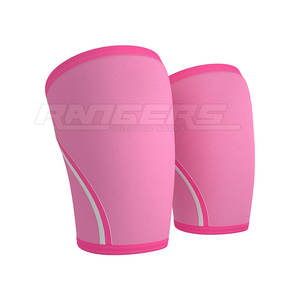Genouillères de musculation fabriquées sur mesure en usine, genouillères de fitness pour squats, genouillères roses - Product Image 1