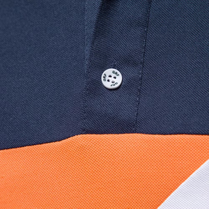 Polo pour homme tendance, colorblock, manches courtes, respirant, décontracté, été, fournisseur OEM ODM - Product Image 2