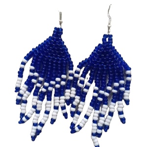 ต่างหูห้อยประดับลูกปัดโลหะผสมทำมือ งานแฮนด์เมด น้ำหนักเบา สีสันสดใส เพิ่มความมีสไตล์และขี้เล่น โดย MD HANDICRAFTS - Product Image 1