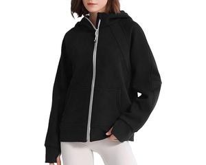 Sudadera con capucha de forro polar de algodón largo con cremallera, de marca de lujo, personalizada, de calidad original, para hombre y mujer, de tejido técnico, estilo chándal liso - Product Image 3