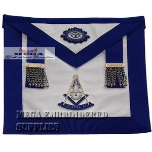 Mandil Masónico Internacional Thopson con Bordado de Maestro, Imitación de Cuero, Cinta, Hecho a Mano, Punto de Cruz, Artesanía de Bordado - Product Image 1