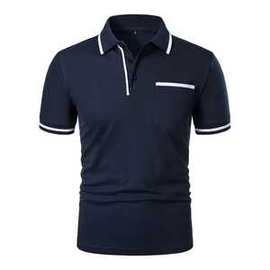 เสื้อโปโลแขนสั้นพรีเมียมสำหรับผู้ชายพร้อมโลโก้แบบกำหนดเอง – เสื้อผ้าสตรีทแวร์ทันสมัยที่ขาดไม่ได้สำหรับแฟชั่นลำลองและแฟชั่นในเมือง - Product Image 2