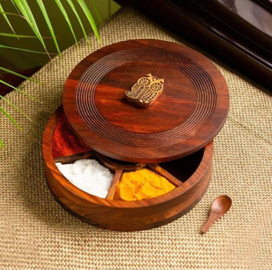 Best Selling Wood Spice <b>Box</b> Kitchen Supplies Cooking Spices Storage Use Handmade - Product Image 3