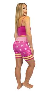Shorts de sport pour femmes, coupe ajustée, à imprimé floral, en tricot respirant, avec cordon de serrage, séchage rapide, en spandex et polyester - Product Image 5