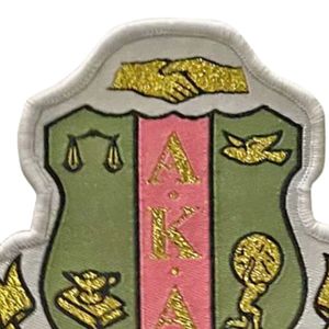 AKA Sorority Brooch Women Crest Pin Gold Chain Accessory Alpha Style Greek Apparel Elegant Fashion Jewelry <b>Badge</b> - Product Image 6