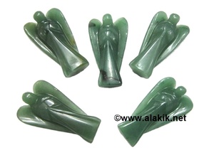 หัตถกรรมหินกึ่งมีค่าของตกแต่งรูปนางฟ้าทำด้วยมือจากหินอัญมณีสีเขียวสำหรับเทศกาลคริสต์มาส - Product Image 2