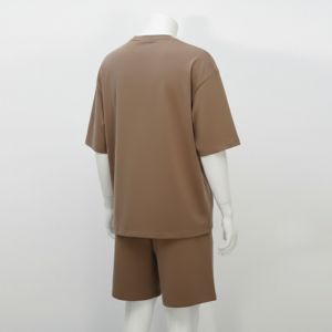 Ensemble short et t-shirt pour homme en coton pur respirant, assorti à votre énergie, style décontracté d'été, streetwear, vêtements de sport, deux pièces - Product Image 6