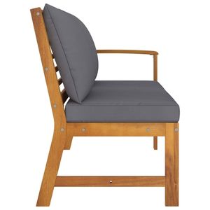 Panca da Giardino Durevole in Legno Massello di Acacia Grigio Scuro da 114,5 cm - Categoria Prodotto: Panche da Patio - Product Image 3