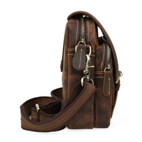 Sac bandoulière de luxe Horsekraft 2025 en cuir véritable vintage pour jeunes, sac messager d'affaires avec chaînes d'épaule