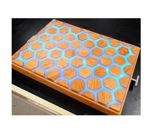 Planche à découper artisanale en résine et bois, pour couper fruits, légumes et viande, planche à découper artistique pour ustensiles de cuisine - Product Image 2