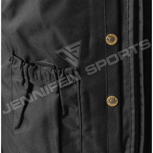 2026 Hot Selling Men's <b>Black</b> Leather Motorcycle <b>Vest</b> OEM Custom Design with Stylish Slim Fit Zipper Closing With Side Pockets - Product Image 4