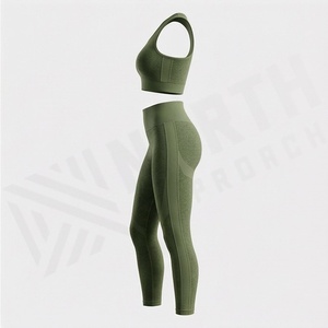 Nuevo Diseño, Conjunto de Yoga Profesional para Mujer, Venta al por Mayor, Ropa Deportiva sin Costuras para Dama, Ropa Deportiva para Gimnasio, Ropa para Entrenamiento - Product Image 3
