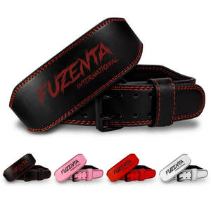 Nouvelle ceinture de musculation en cuir, 4 pouces, rembourrée, avec boucle à double ardillon, design conique, accessoires de gym, soutien dorsal, ceintures de musculation - Product Image 1