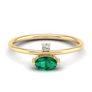 Bague de mariage REYES Solitaire en argent sterling 925 avec moissanite pour femme, bijou de luxe avec pierre précieuse émeraude, cadeau de fiançailles, joaillerie fine - Product Image 6