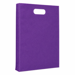 Bolsa de Mano Morada de Tela No Tejida con Corte en D para Publicidad Promocional, Embalaje Duradero para Compras, Venta al por Mayor - Product Image 3