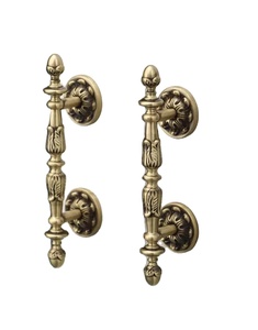 Decorative Solid Brass <b>Door</b> Handle with Royal Gold Tone, Handmade Heavy Pull Handle for Designer Entrance <b>Doors</b> - Product Image 3