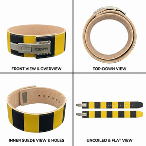 Adjustable Lever Belts Cowhide Leather Waist <b>Support</b> Adjustable Lever Belt Strength Training Weightlifting Lever Belts - Product Image 6