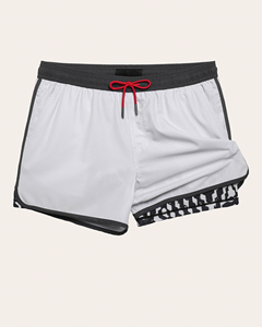 Wholesale <b>Mens</b> Custom 2 in 1 Sports <b>Shorts</b> Double Layer Premium Running Gym <b>Shorts</b> With <b>Compression</b> Inner Liner Quick Dry Fabric - Product Image 4