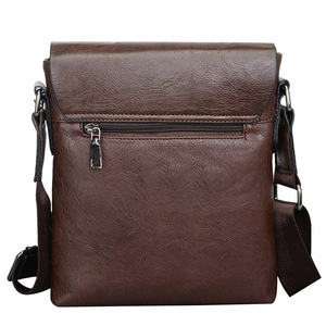 Sac bandoulière en cuir véritable, sac compact à bandoulière avec sangle réglable, plusieurs poches pour hommes, voyage, extérieur, usage quotidien - Product Image 2
