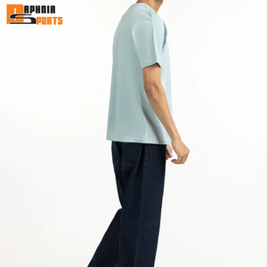 Camisetas de Hombre 100% Algodón Tejido, Manga Corta, Venta al Por Mayor, Ropa de Verano, Color Sólido, Transpirable, Ecológico - Product Image 6