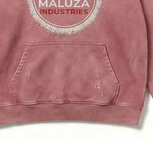 Sweat à capuche d'hiver en coton 100% enduit d'onyx de luxe, MALUZA Industries, style streetwear empilé, mode urbaine, noir, Drop - Product Image 2