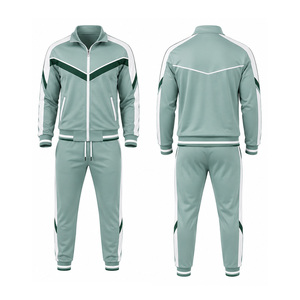 Men Full Zip Sports Tracksuit Custom Training Running Gym Jacket <b>Pants</b> Set OEM ODM Wholesale Sportswear Supplier Bulk Activewear - Product Image 5