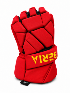 IBERIA Premium Wholesale Red Lacrosse Gloves for Men | Padded Protective Lacrosse Gloves | Custom Team Gloves - Product Image 3