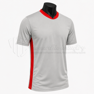 Camiseta de Fútbol Personalizada Blanca y Roja de Manga Corta, Uniforme Deportivo para Equipos, Fabricante OEM ODM, Ropa Deportiva al por Mayor - Product Image 3