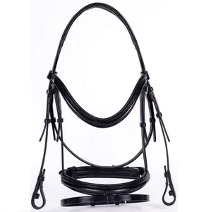 PIEL CABALLO BRIDLE OFERTA ELEVADA SOFTY CUERO ACOLCHADO HEBILLAS DE ACERO INOXIDABLE INCLUIDAS AMORTIGUADOR WEB RIENAS