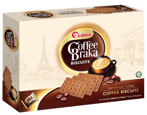 LIBRA BRAKA Café vietnamita Crispy Crackers 360G HALAL ISO Sweet Taste Sachet Box Embalaje FMCG Producto Vietnam - Product Image 3