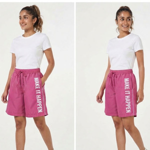 <b>Women</b> Windbreaker <b>Shorts</b> Casual 100% Nylon Polyester Cotton Mid Drawstring Waist rain Printed Windbreaker <b>Shorts</b> Ladies - Product Image 6