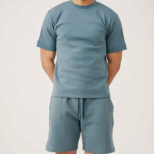 CAPRA INTERNATIONAL Conjuntos de Camiseta y Pantalones Cortos de Verano para Hombre, Trajes de Dos Piezas Transpirables 100% Poliéster, Estilo Urbano, Diseño Liso - Product Image 4
