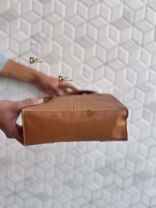 <b>Unique</b> Designer Cowhide Leather Shoulder Bag Hand Tooled Real Leather Gypsy Boho Vintage Handmade Handbag - Product Image 5