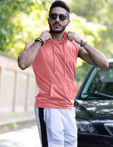 Hoodie de sport sans manches pour homme, coupe ajustée, conçu pour l'entraînement, la musculation, prix de gros, prix bas, personnalisable. - Product Image 2