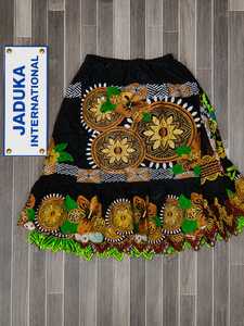 Minifaldas de Chifón para Niña, Cintura Natural, Transpirables, con Bordado Floral Hawaiano de Micronesia, Elásticas, Bajo MOQ - Product Image 3