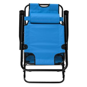 Sdraio Pieghevole da Esterno Portatile Reclinabile 2-in-1 con Cuscino per Abbronzatura - Product Image 3