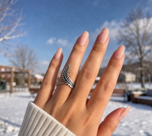 Sterling Silver Leaf <b>Ring</b>, Nature Inspired <b>Adjustable</b> <b>Ring</b>, Minimalist Leaf Band <b>Ring</b>, Botanical Jewelry, Handmade Silver <b>Ring</b> G - Product Image 3