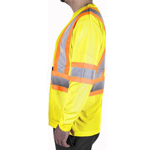 Bulk <b>Long</b> <b>Sleeve</b> High Visibility Workwear Durable Material Reflective Detail Comfortable Fit For Operations Safety Shirt - Product Image 5