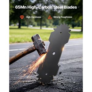 Set di 3 Lame per Bordatrici Elettriche da 8,8 Pollici in Acciaio ad Alto Tenore di Carbonio 65Mn con Rivestimento Elettroforetico # # # # Parti e Accessori per Tosaerba - Product Image 2