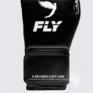 Guantes de Boxeo Profesionales de Primera Calidad, Totalmente Negros, de Cuero Genuino, Personalizados, con Correa para la Muñeca, para Sparring y Kickboxing - Product Image 2