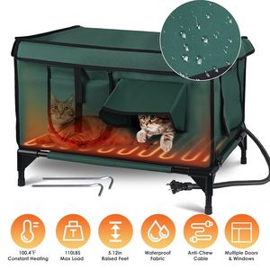 Refugio para Gatos al Aire Libre Impermeable, Casa para Gatos con Aislamiento Resistente a la Intemperie, Almohadilla Térmica Anti-Mordidas para Gatos Silvestres - Product Image 1