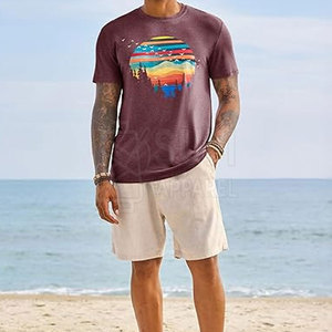 เสื้อยืดลายกราฟิกถักจากผ้าฝ้าย 100% คุณภาพพรีเมียม เพื่อความสบายสูงสุด ระบายอากาศได้ดี เป็นมิตรกับสิ่งแวดล้อม สีไม่ซีดจาง เสื้อผ้าคุณภาพสูง - Product Image 5