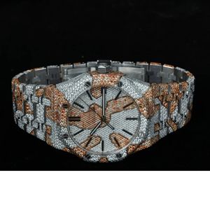 Montre Hip-Hop de Luxe pour Homme avec Mouvement à Quartz Entièrement Personnalisé, Bracelet de 20 mm, Verre Sertie de Diamants de Laboratoire, Style Affaires, Idéale comme Cadeau - Product Image 5