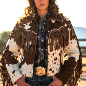 Veste en cuir de vachette personnalisée unisexe OEM ODM en gros pour hommes - Product Image 1