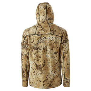 Veste de chasse unisexe en softshell à imprimé camouflage animal orange, imperméable, à capuche, manches longues, pour l'hiver, en polyester - Product Image 2